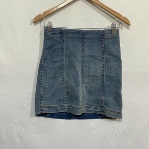 Free People Womens Blue Modern Femme Denim Jean Mini Skirt in Westminster Size 4